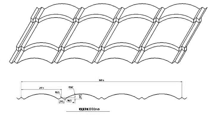 color tile machine máquina de tejas de colores