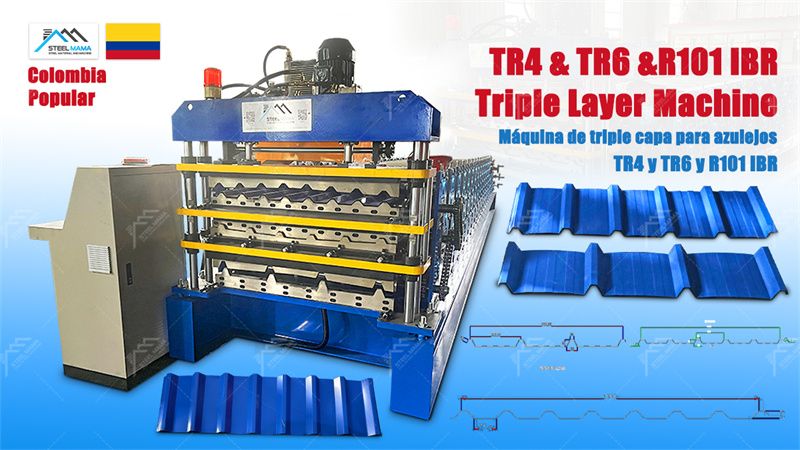 Triple Layer Metal Roof Machine Máquina de techo de metal de triple capa