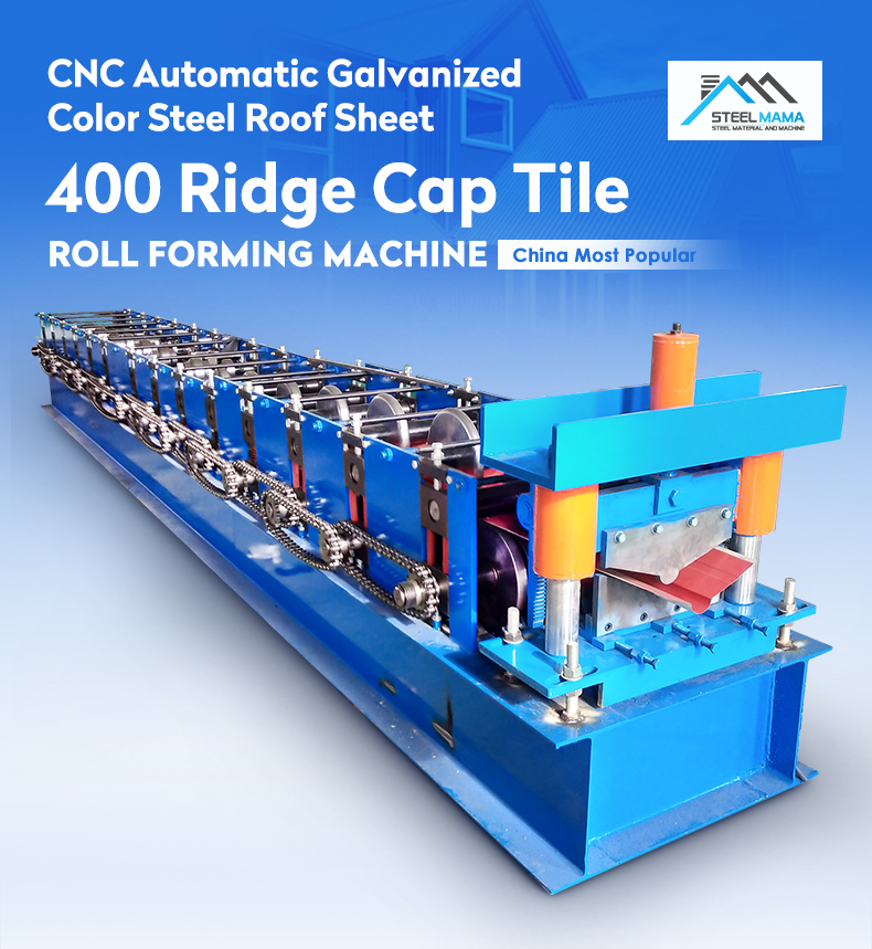 400 Ridge cap roll forming machine Máquina perfiladora de cumbreras 400