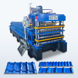 Zimbabwe popular automático completo 725 baldosas y 750 IBR y 762 máquina de techo de tres capas corrugada