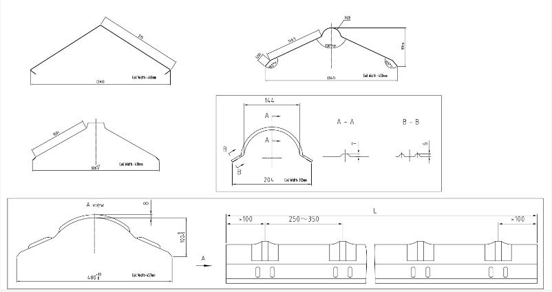 m&aacute;quina formadora de rollos de cumbrera de metal