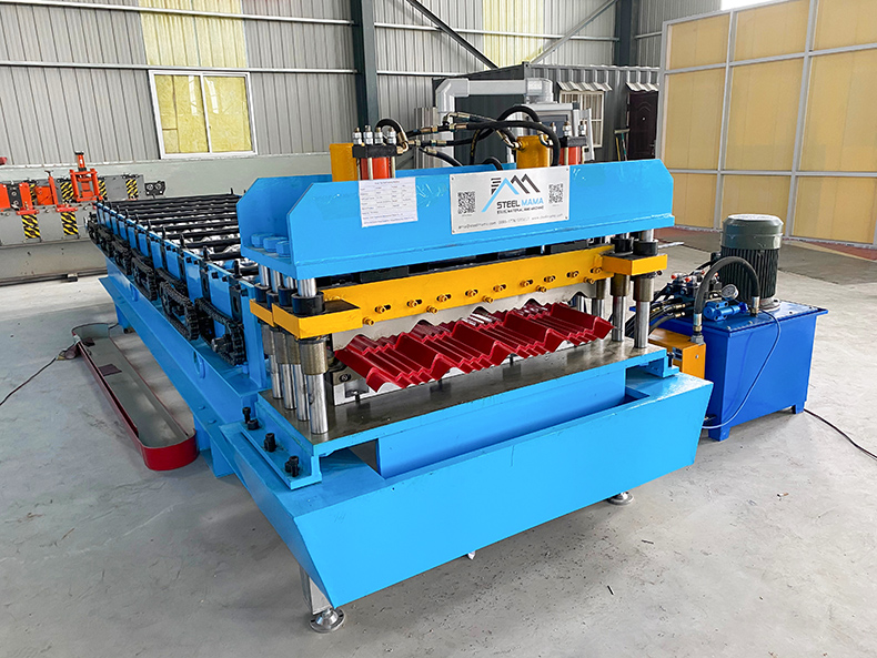 M&aacute;quina para fabricar tejas de techo de ladrillo vidriado de perfil de metal de acero de color de perfilado autom&aacute;tico de alta calidad