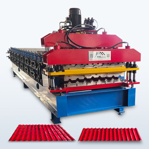 Máquina popular de doble capa de láminas para techos de tejas trapezoidales R101 y 966 de alto rendimiento de Colombia