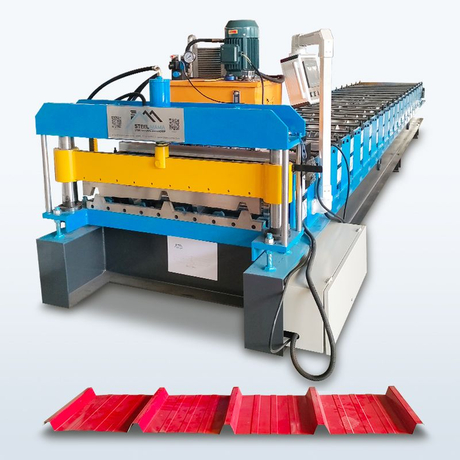 Máquina formadora de rollos de láminas para techos trapezoidales 820 personalizables de alta eficiencia popular de Costa de Marfil