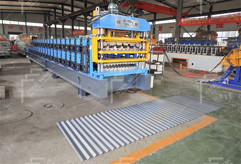 m&aacute;quina para fabricar techos de doble capa