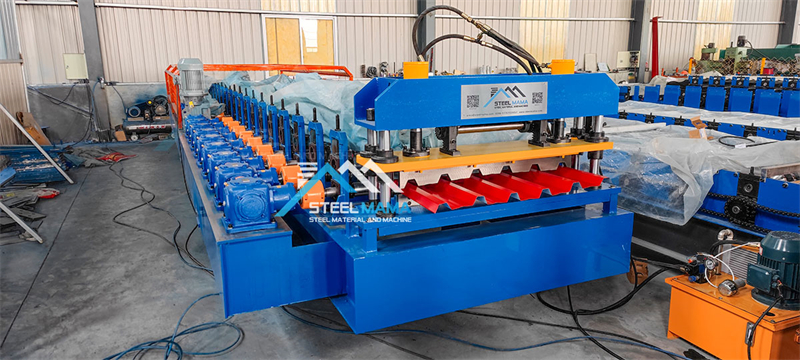 M&aacute;quina de techo trapezoidal de caja de cambios