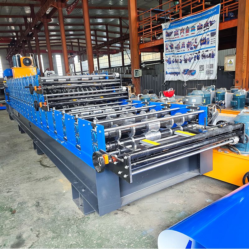 Zimbabwe popular automático completo 725 baldosas y 750 IBR y 762 máquina de techo de tres capas corrugada