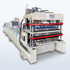 Máquina popular de tres capas de láminas para techos de tejas TR4 y trapezoidales R101 y 950 de alta eficiencia en México