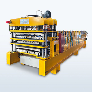 Máquina de tres capas de tejas 1025 automáticas de alto estándar popular y 5V y 836 de láminas para techos corrugados en Chile