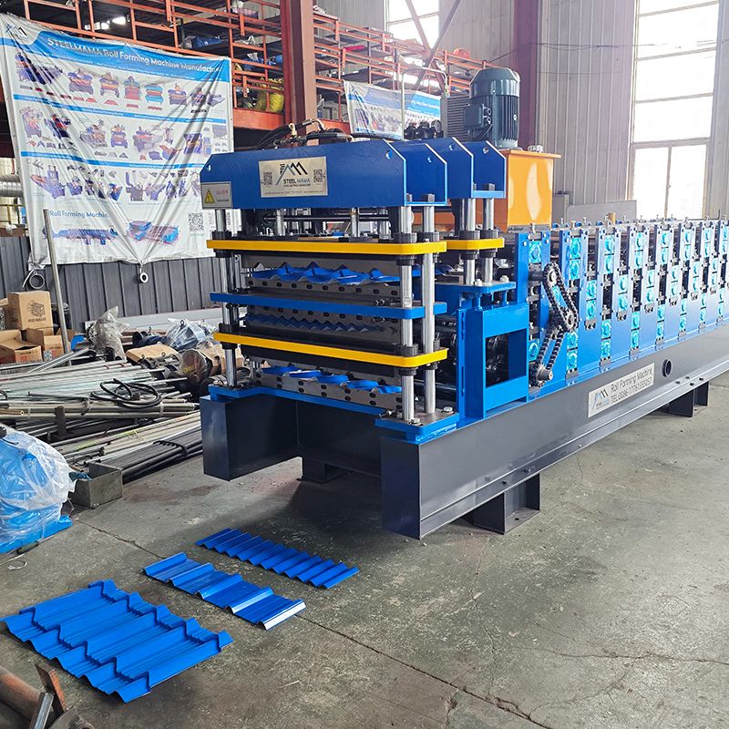 Zimbabwe popular automático completo 725 baldosas y 750 IBR y 762 máquina de techo de tres capas corrugada
