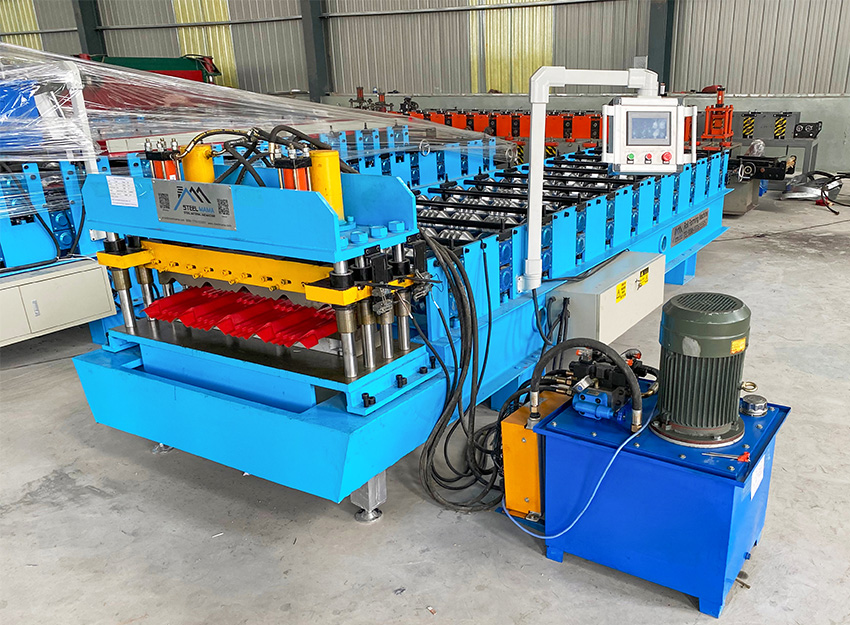 M&aacute;quina formadora de rollos de tejas esmaltadas