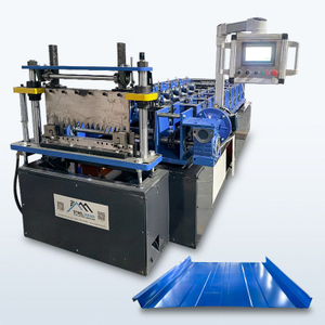 Máquina formadora de rollos de láminas de techo con costura permanente portátil Kr24 de alto nivel popular de Colombia