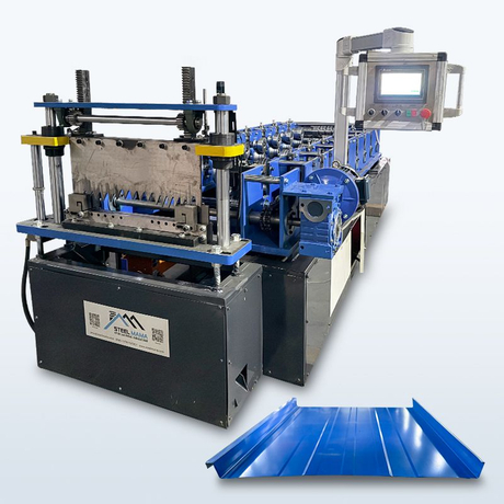 Máquina formadora de rollos de láminas de techo con costura permanente portátil Kr24 de alto nivel popular de Colombia