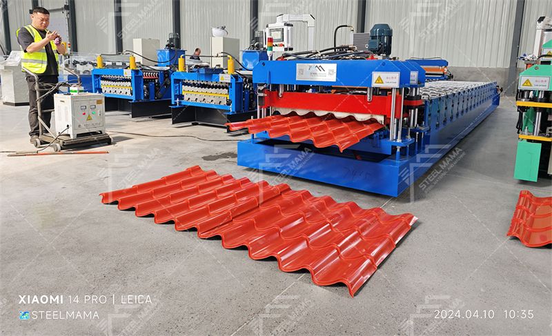 M&aacute;quina para fabricar l&aacute;minas para techos de tejas zee esmaltadas