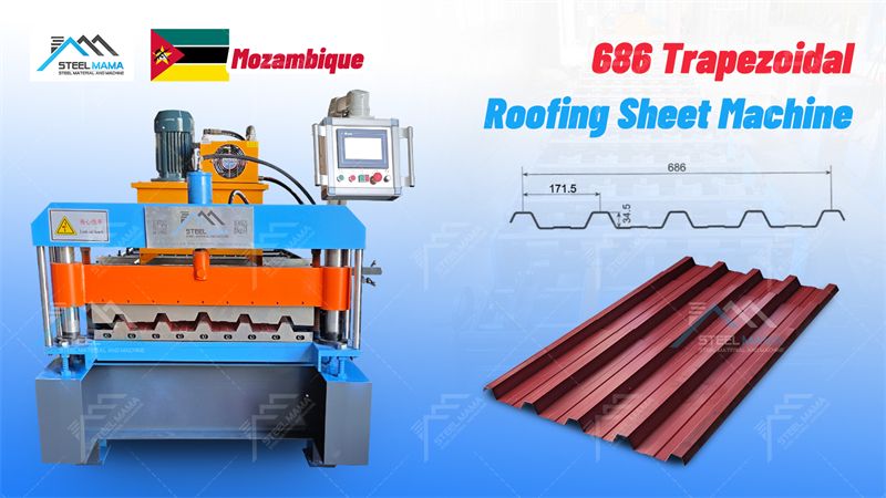 M&aacute;quina formadora de l&aacute;minas trapezoidales 686