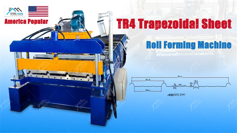 L&iacute;nea de perfilado de paneles de techo trapezoidales