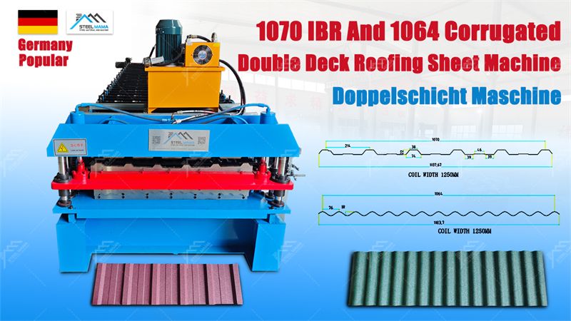 m&aacute;quina formadora de rollos de techo de doble capa