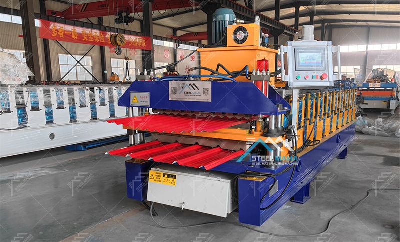 M&aacute;quina formadora de rollos de techo de dos pisos