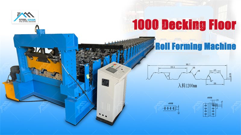 M&aacute;quina formadora de rollos de cubierta de piso de acero