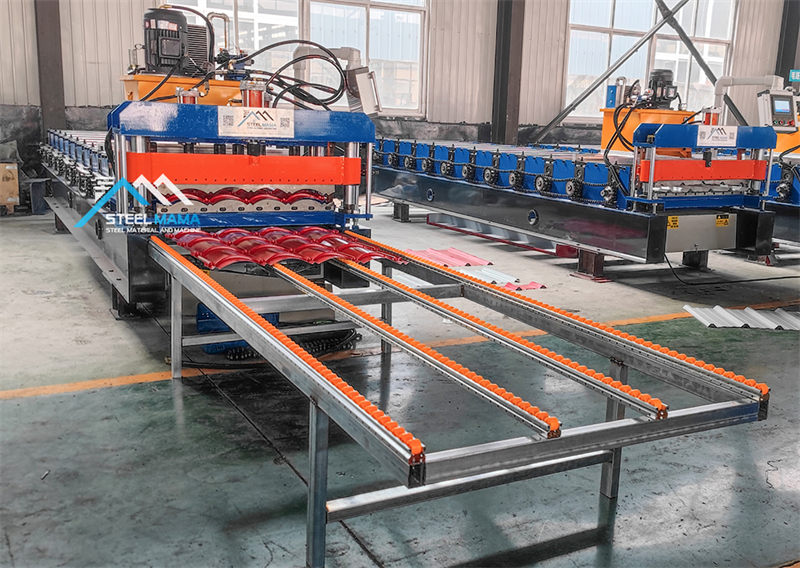 Maquinaria formadora de tejas esmaltadas de perfil
