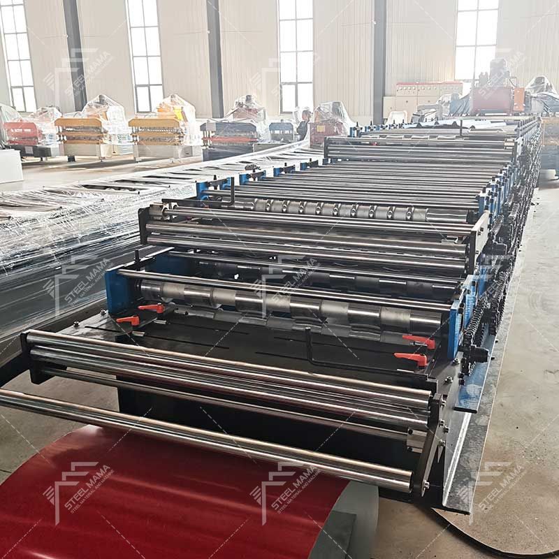 Chile Popular Durable PV6 IBR y 988 corrugado y 1025 teja máquina perfiladora de paneles de techo de láminas de tres capas