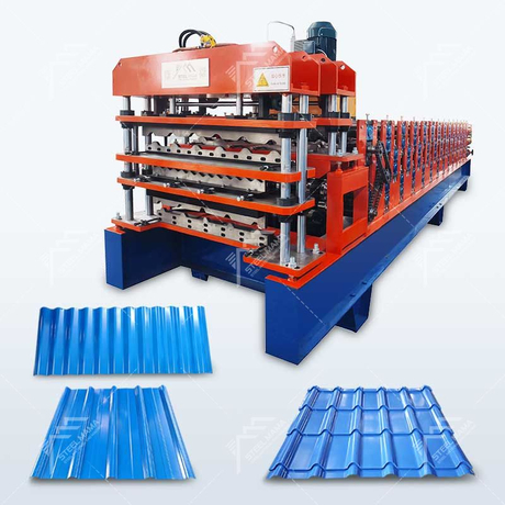 Steelmama Easy Operation 840 IBR y 836 corrugado y 1025 Panel de láminas para techos de tejas Máquina de tres capas para Chile