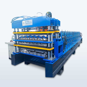 Máquina formadora de rollos de láminas de techo de tres capas de alto rendimiento de producción profesional Steelmama para Colombia