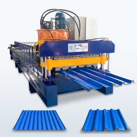 Máquina de doble capa de láminas para techos corrugados 686 trapezoidales y 762 personalizables populares de Sudáfrica