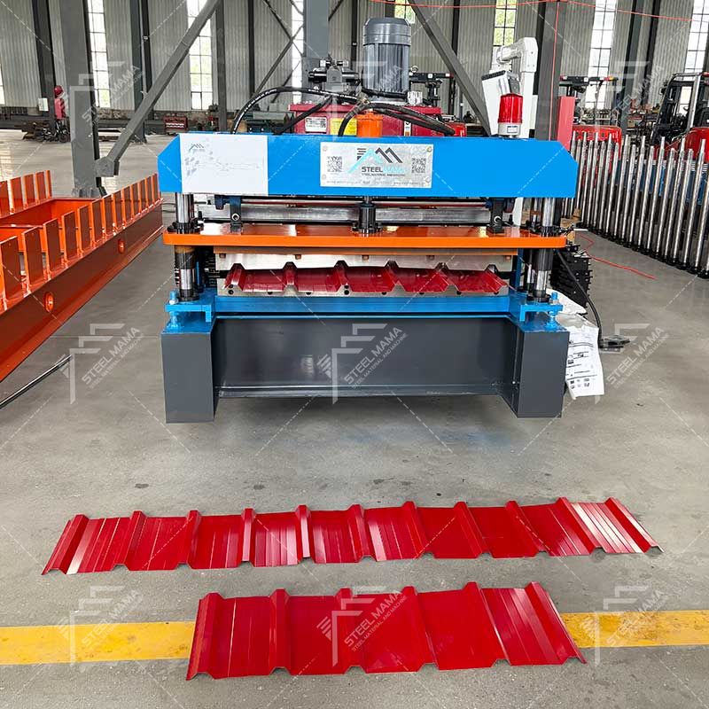 Máquina formadora de rollos de láminas para techos trapezoidales TR6 de fácil operación popular en Colombia