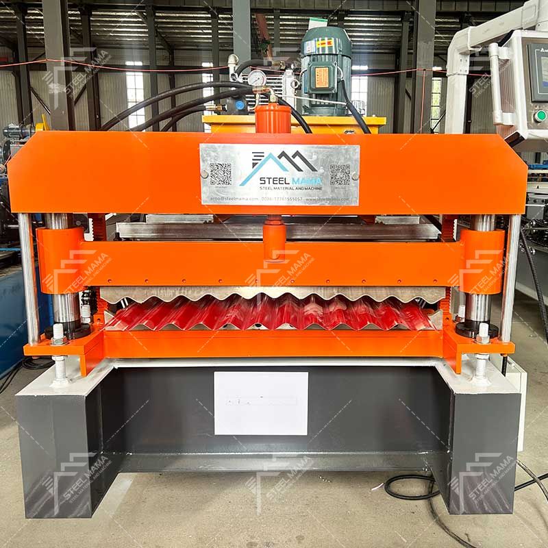 Máquina formadora de rollos de láminas de techo corrugado populares 836 de Bolivia duraderas de alto rendimiento Steelmama
