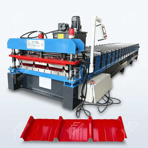 Línea de máquinas formadoras de rollos de paneles de láminas para techos trapezoidales TR4 completamente automáticas populares de Perú