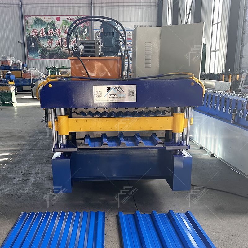 Máquina de doble capa de láminas para techos corrugados 686 trapezoidales y 762 personalizables populares de Sudáfrica