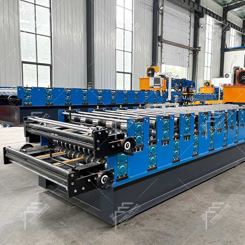 Steelmama Zimbabwe Popular 840 IBR y 836 Fabricantes de máquinas formadoras de rollos en frío de doble capa de láminas para techos corrugados