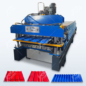 Máquina formadora de rollos de láminas de techo de doble capa de acero de color corrugado 840 y tejas 840 automáticas populares de Bolivia