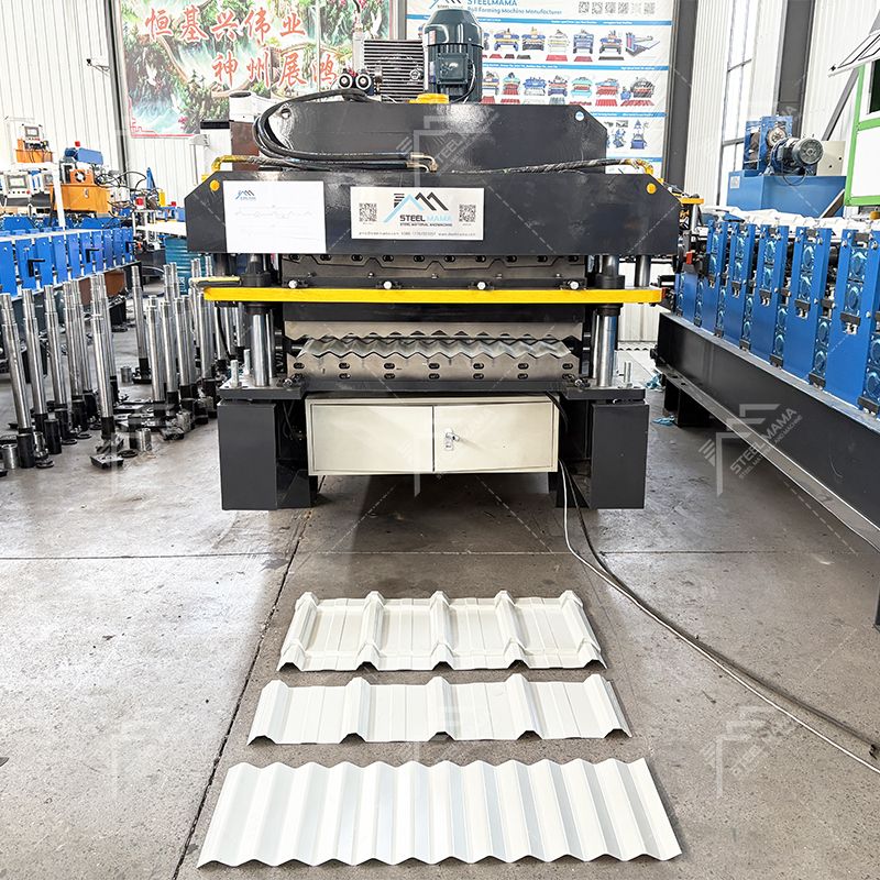 Máquina para fabricar tejas de metal galvanizado 820 y láminas de techo corrugadas 820 para Bolivia