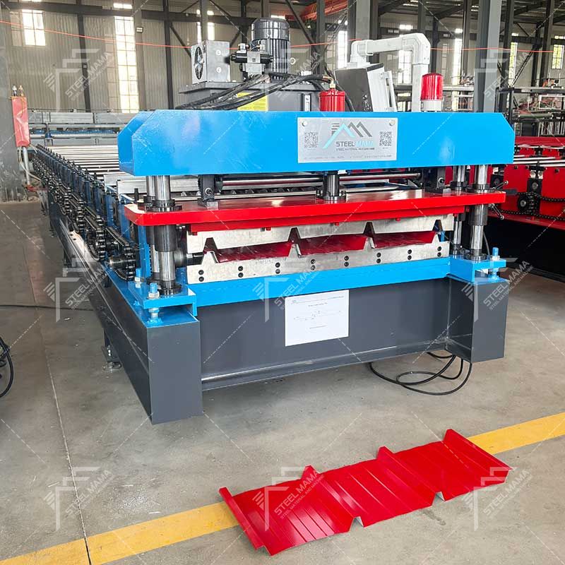 Línea de máquinas formadoras de rollos de paneles de láminas para techos trapezoidales TR4 completamente automáticas populares de Perú
