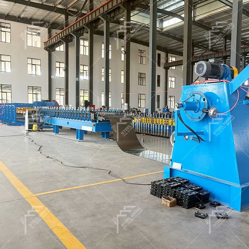 Máquina formadora de rollos de láminas de techo corrugado populares 836 de Bolivia duraderas de alto rendimiento Steelmama