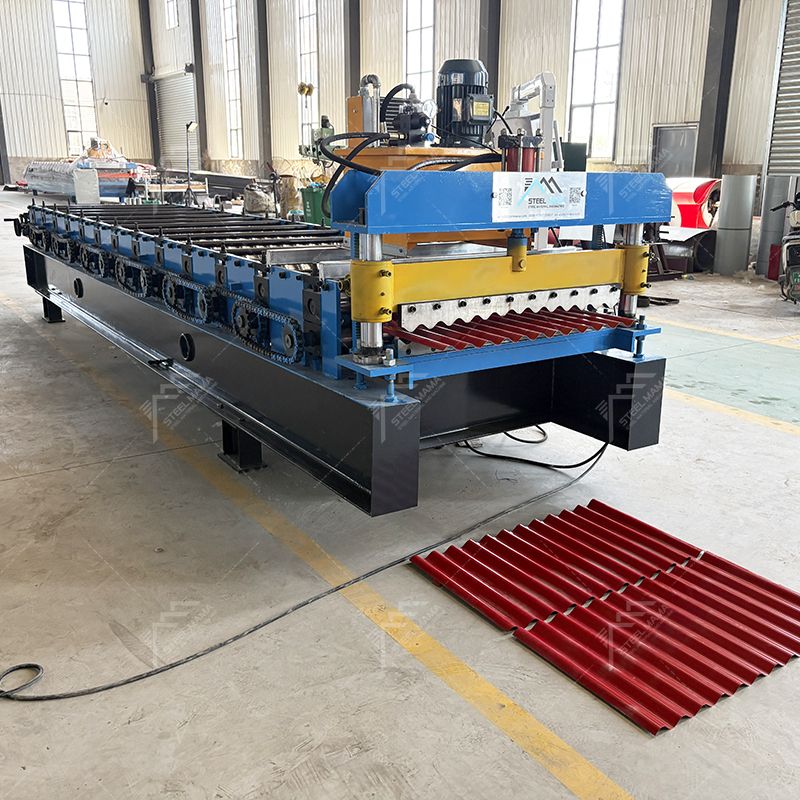 Máquina formadora de rollos de láminas de techo corrugado de metal de alto nivel popular de Zambia
