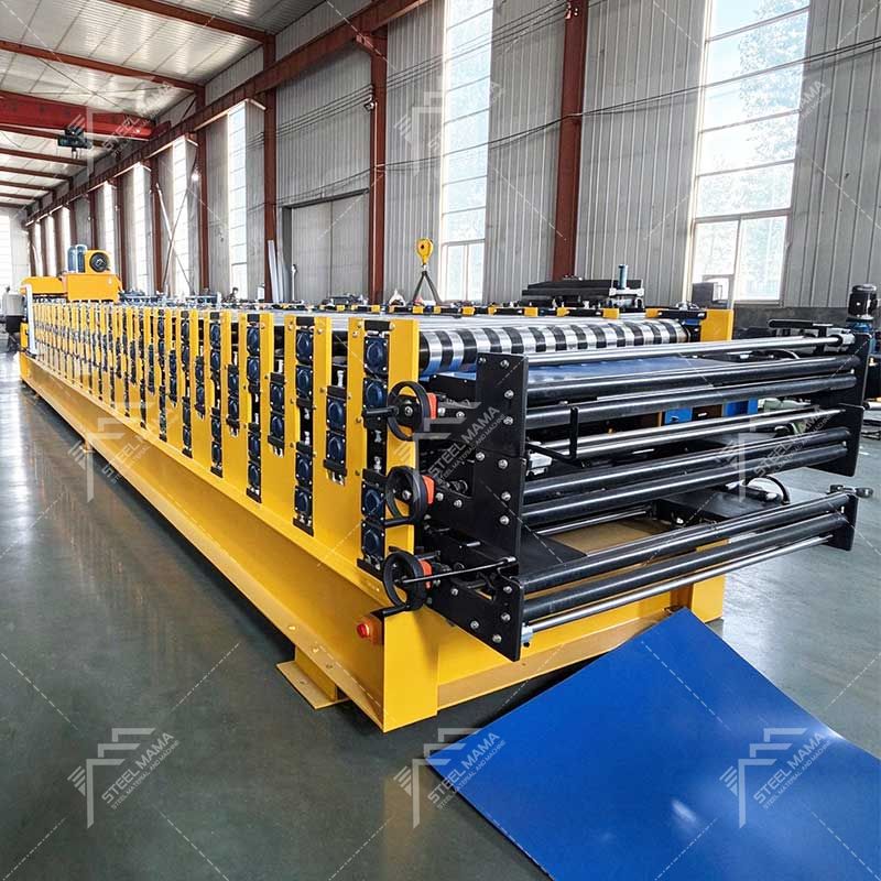 Máquina popular de tres capas de láminas para techos de tejas TR4, TR5 y 850 de alta precisión de Perú para la industria de techado