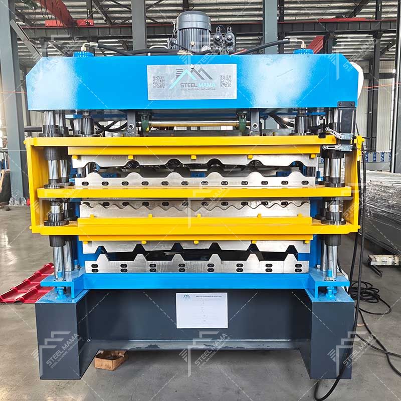 Chile Popular Durable PV6 IBR y 988 corrugado y 1025 teja máquina perfiladora de paneles de techo de láminas de tres capas