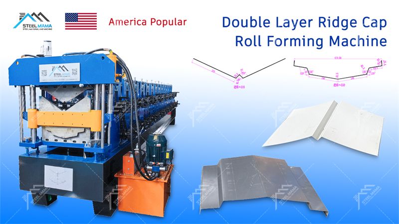 M&aacute;quina formadora de rollos de tapa de cumbrera de techo de metal 