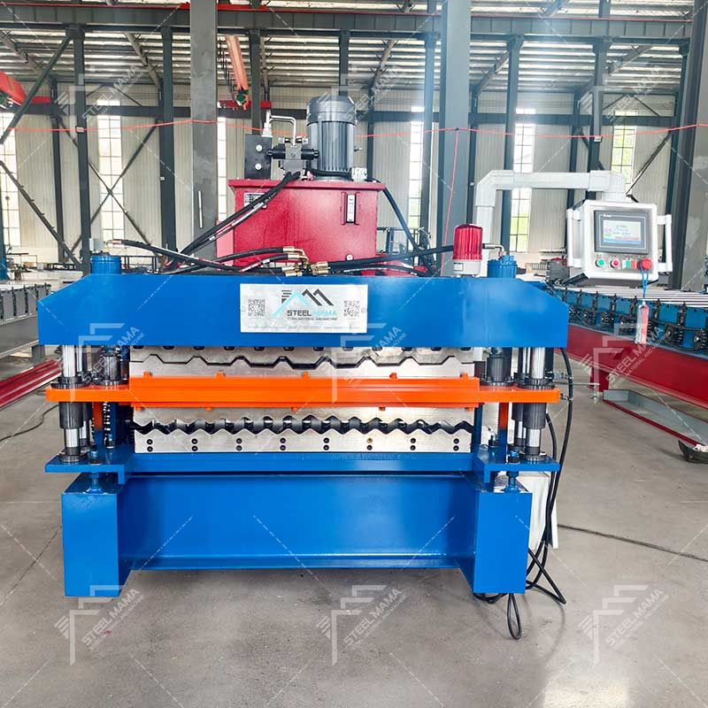 Steelmama Guatemala Popular Panel metálico de alta eficiencia R101 IBR y 988 Máquina de doble capa de láminas para techos corrugados 