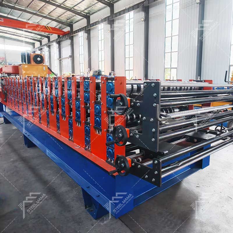 Steelmama Easy Operation 840 IBR y 836 corrugado y 1025 Panel de láminas para techos de tejas Máquina de tres capas para Chile