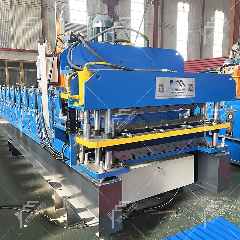 Máquina formadora de rollos de láminas de techo de doble capa de acero de color corrugado 840 y tejas 840 automáticas populares de Bolivia