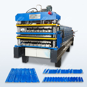Máquina popular de tres capas de alta productividad 1000 IBR y 800 tejas y 988 láminas para techos corrugados en Uganda