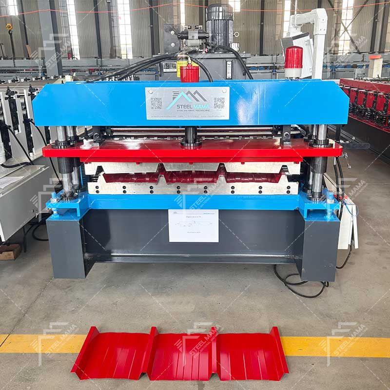 Línea de máquinas formadoras de rollos de paneles de láminas para techos trapezoidales TR4 completamente automáticas populares de Perú