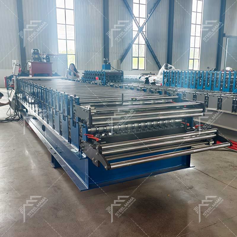 Steelmama Guatemala Popular Panel metálico de alta eficiencia R101 IBR y 988 Máquina de doble capa de láminas para techos corrugados 