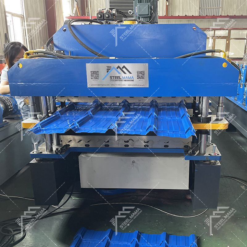 Máquina formadora de rollos de láminas de techo de doble capa de acero de color corrugado 840 y tejas 840 automáticas populares de Bolivia