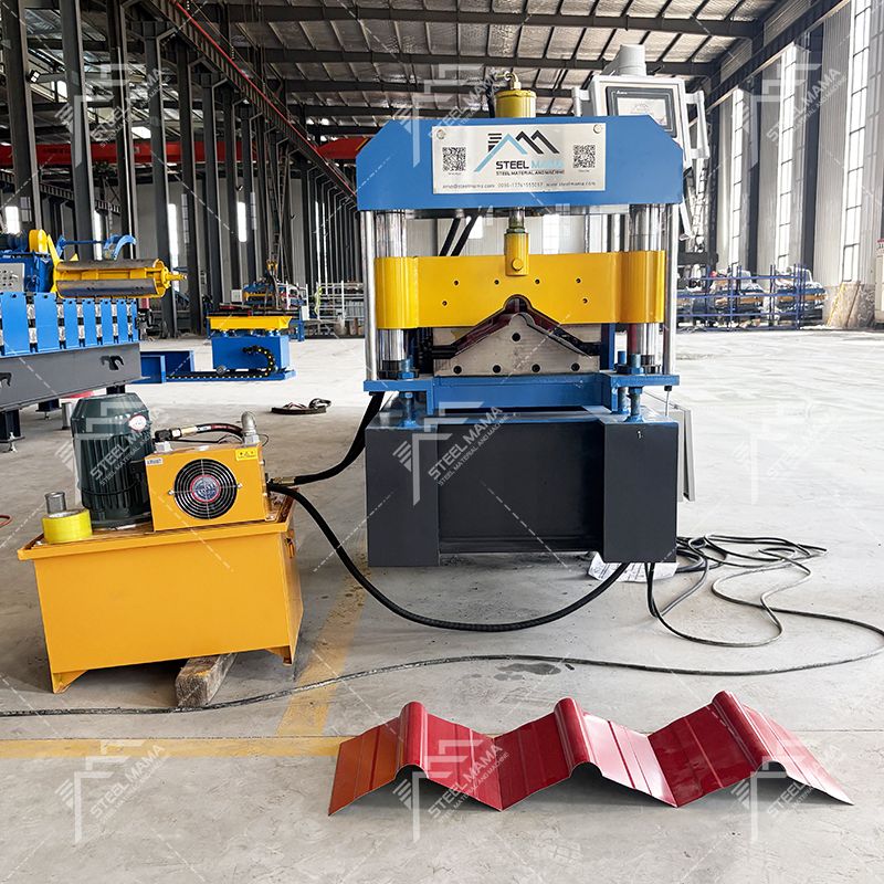 Máquina perfiladora de láminas de techo con tapa de cresta de acero de color de alta precisión popular de Zambia 400