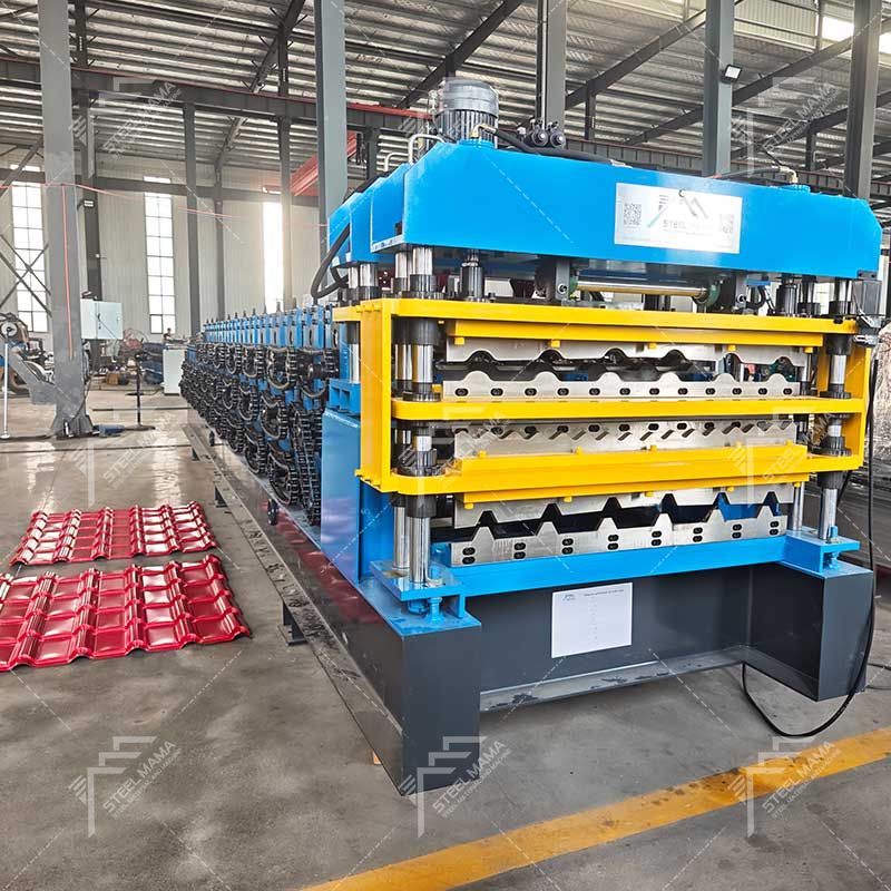 Chile Popular Durable PV6 IBR y 988 corrugado y 1025 teja máquina perfiladora de paneles de techo de láminas de tres capas